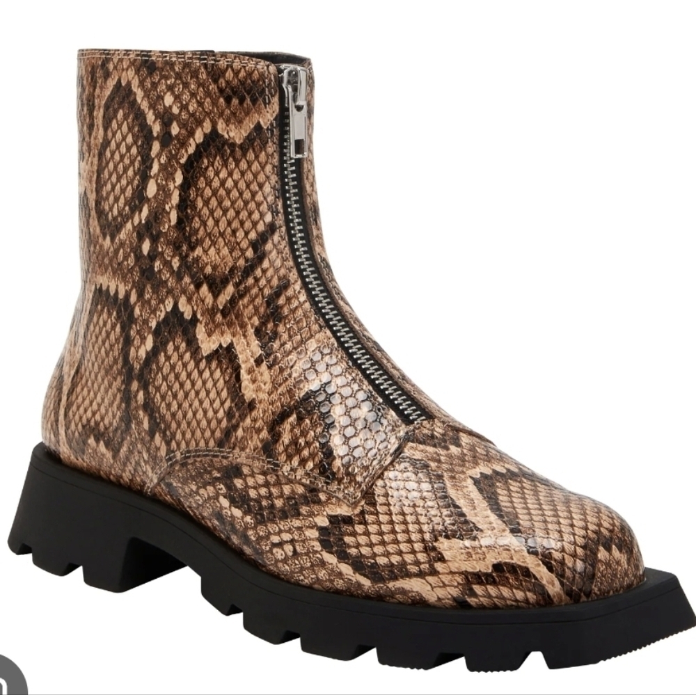 Katy Perry Collections Daarling Combat Boot Taupe Multi NIB